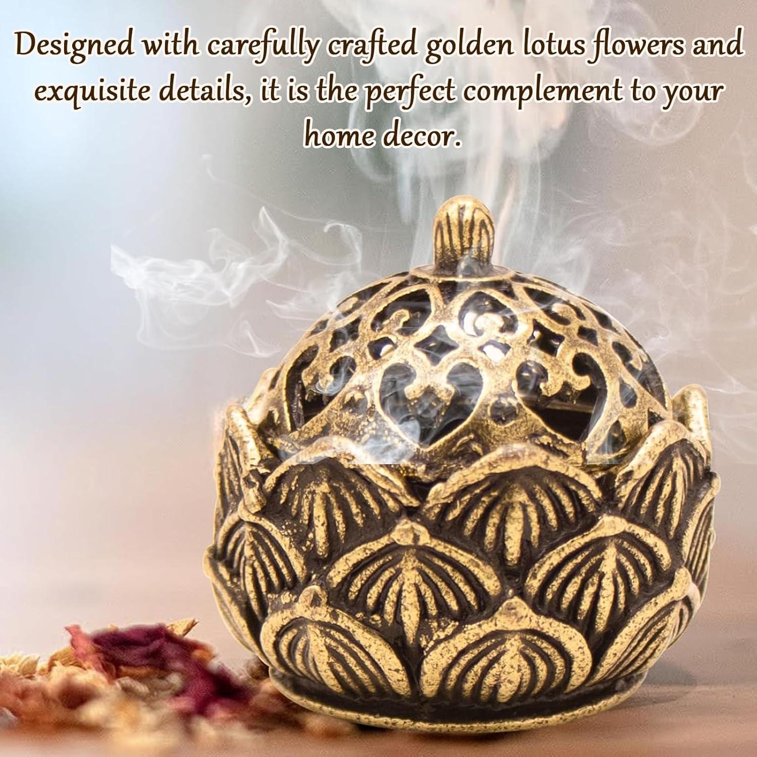 Quemador de Incienso Loto Hueco ZQTSANKESL Mini Decoración