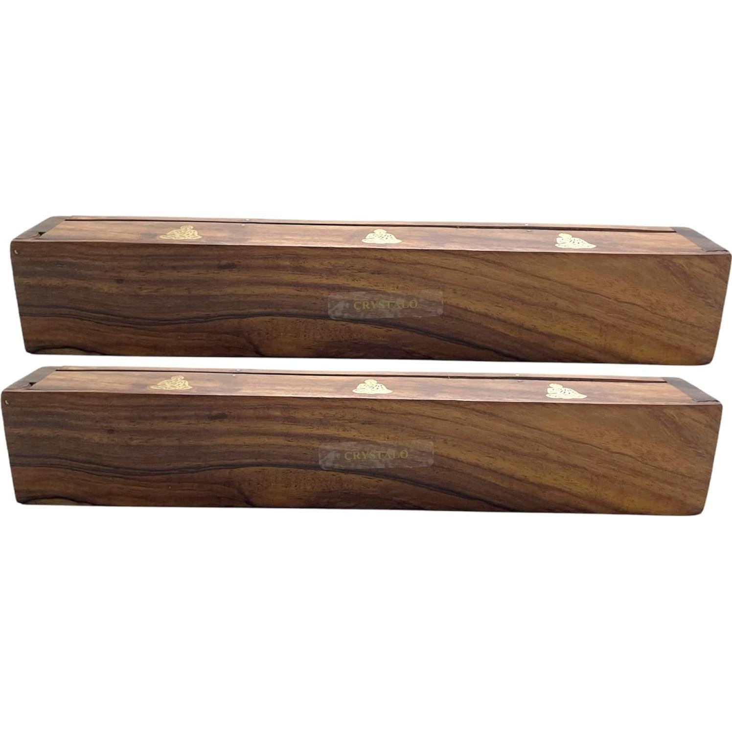 Quemadores de Incienso Crystalo - 2 Piezas de Madera Buda