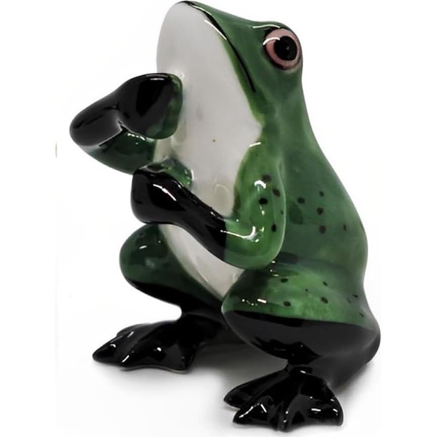 Soporte de Incienso Rana Cerámica Verde Oscuro 5.08 cm