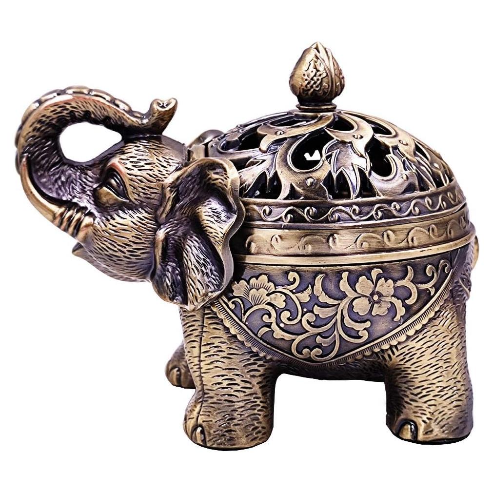 Soporte de Incienso Elefante Hourwof Bronce 16x10x13cm