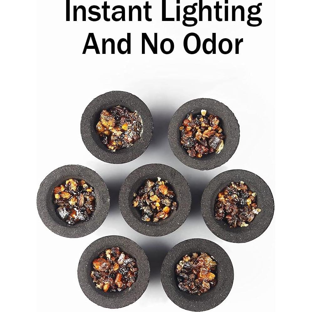 Discos de Carbón Rubí Rojo - 100 Tabletas - Encendido Rápido