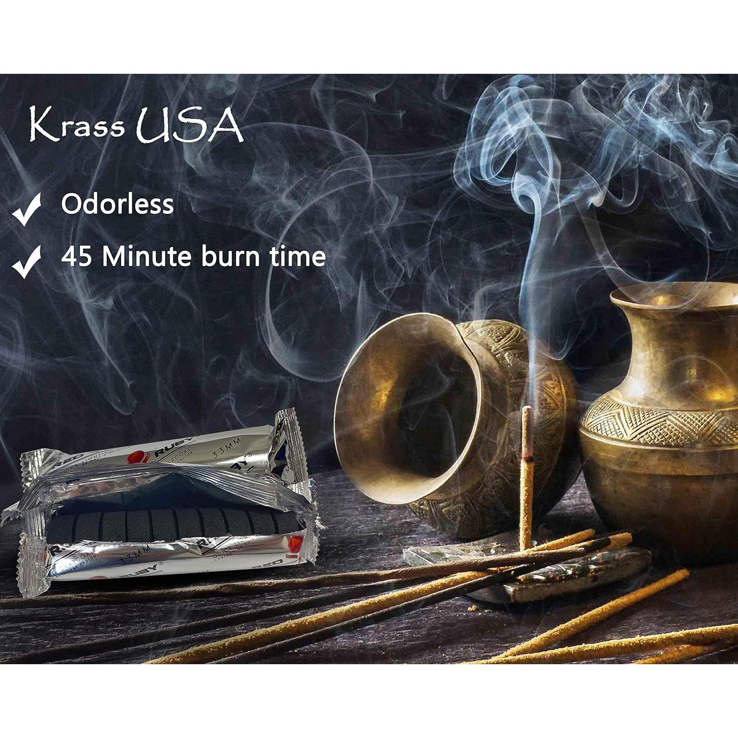 Discos de Carbón Rubí Rojo - 100 Tabletas - Encendido Rápido