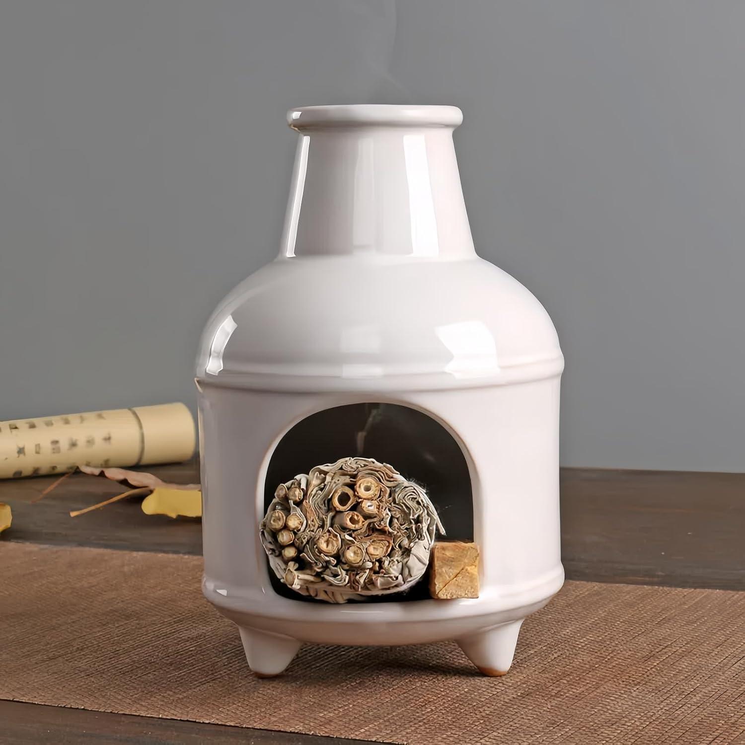 Soporte de Palo Santo Zynzthos Cerámica Rosa 15.7 cm