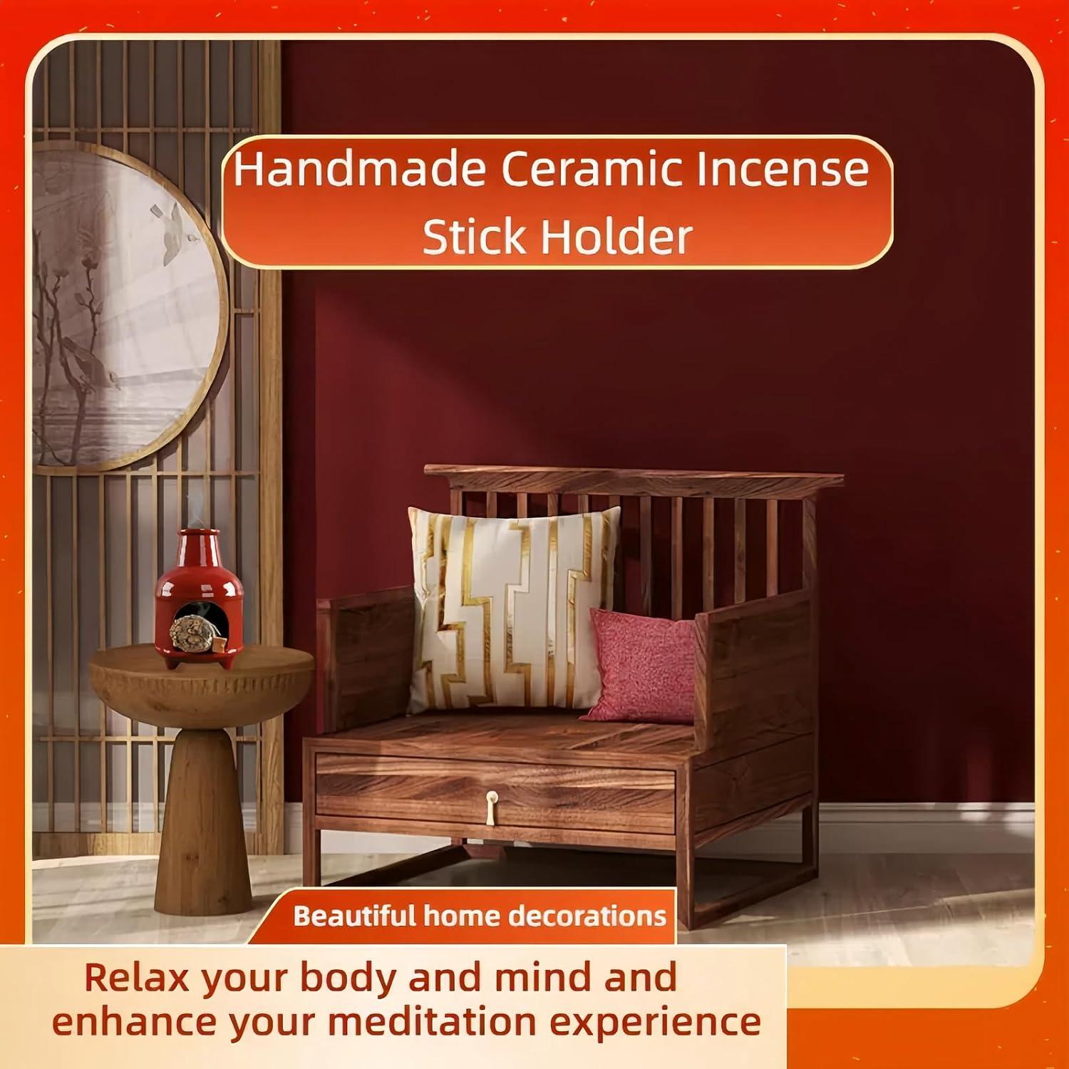 Soporte de Palo Santo Zynzthos Cerámica Rosa 15.7 cm