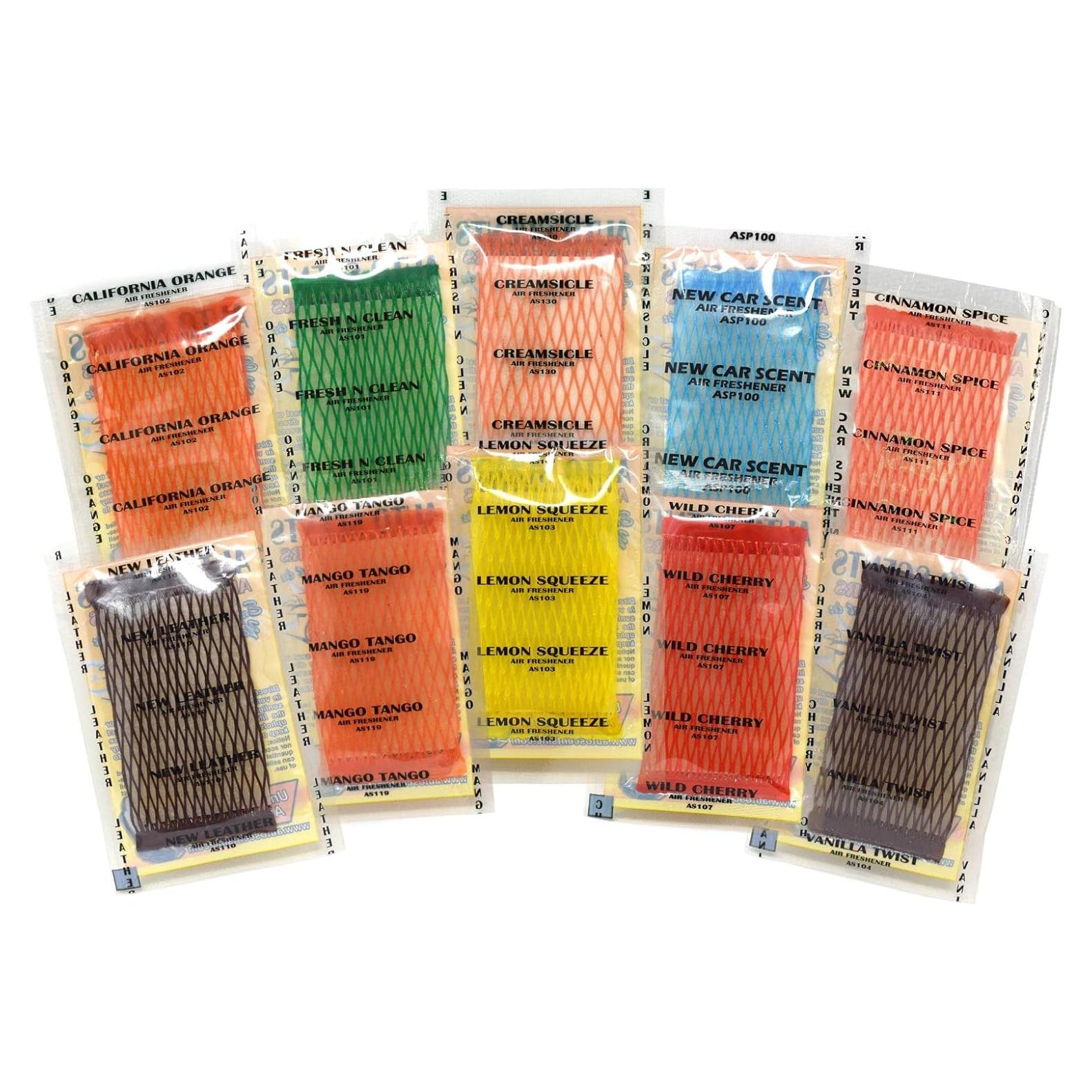 Almohadillas Ambientadoras Auto Scents - Muestra 10 Aromas