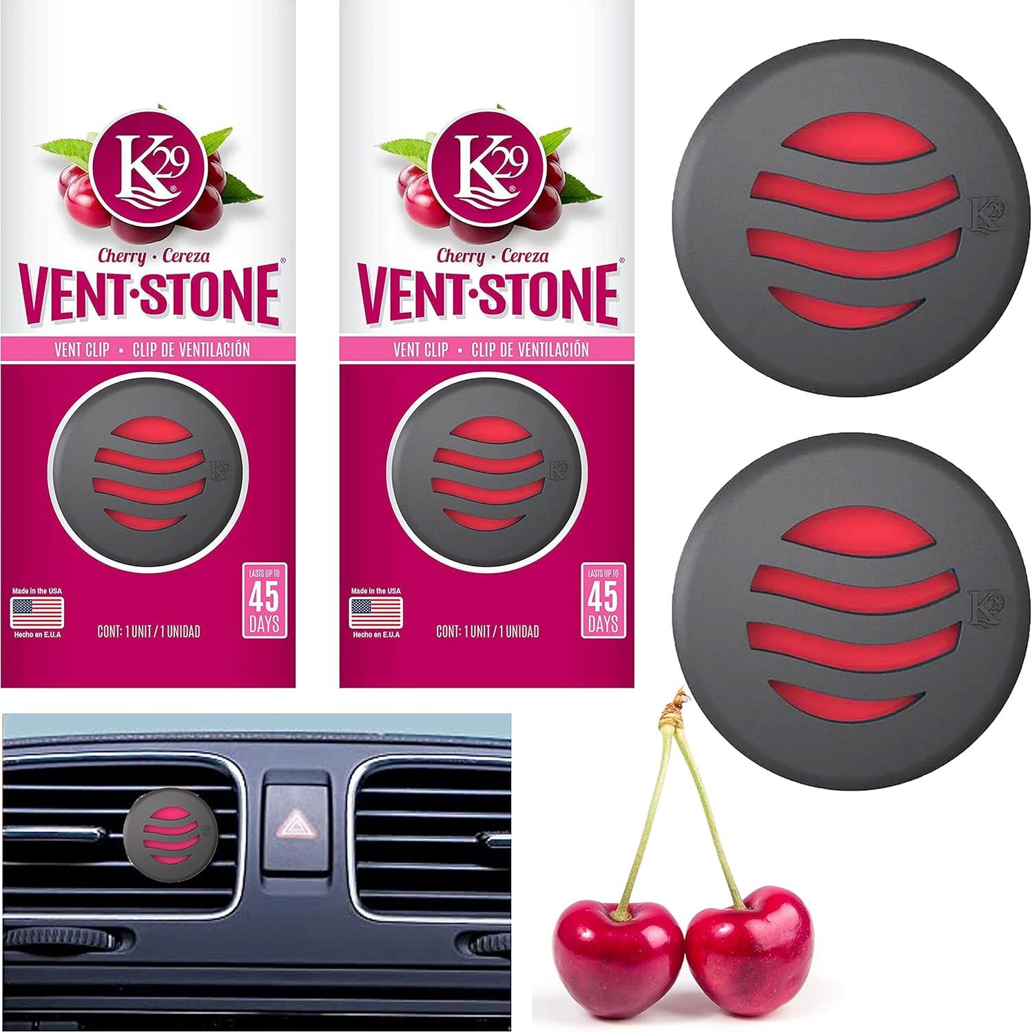 2 Clips Ambientadores de Cereza Vent-Stone para Auto