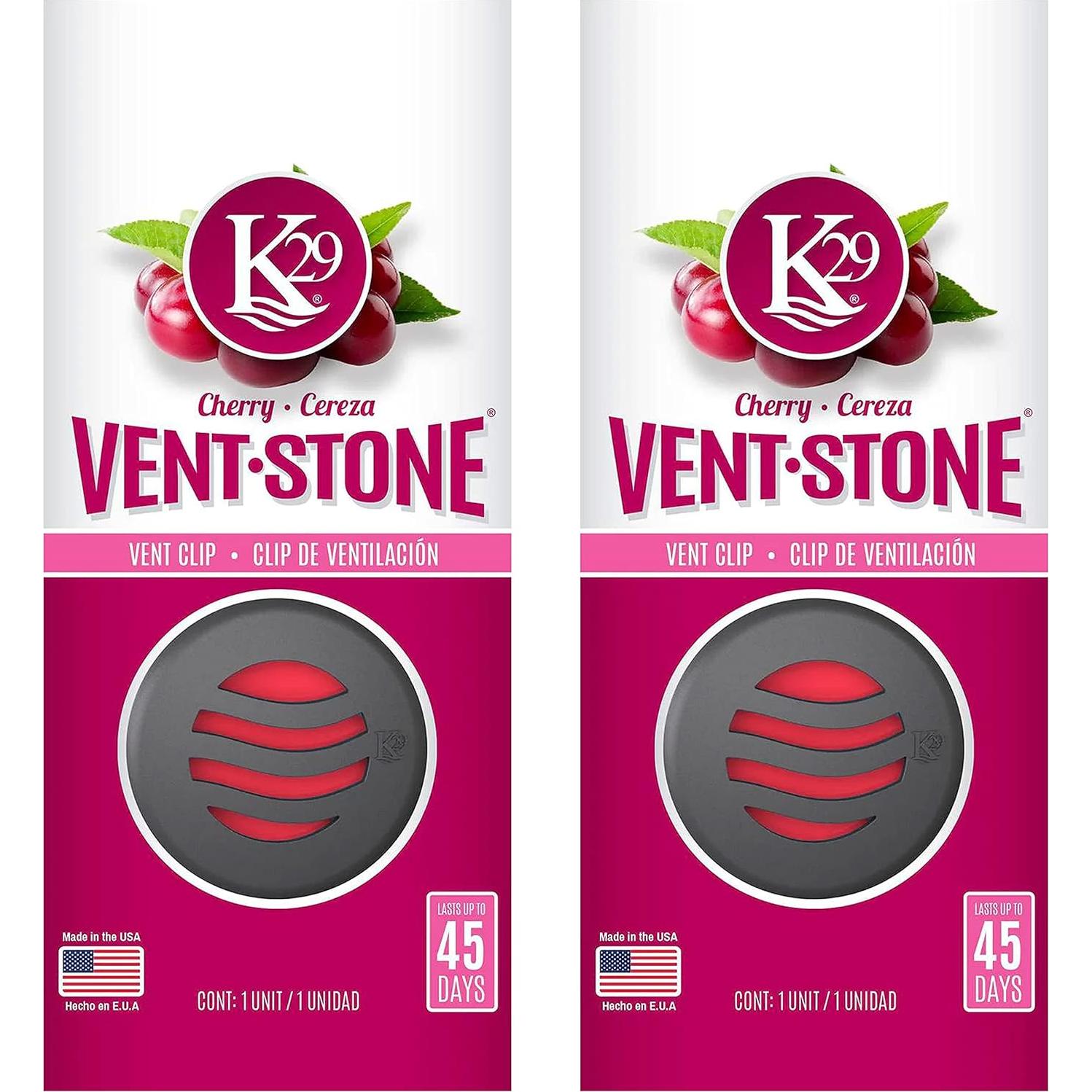 2 Clips Ambientadores de Cereza Vent-Stone para Auto
