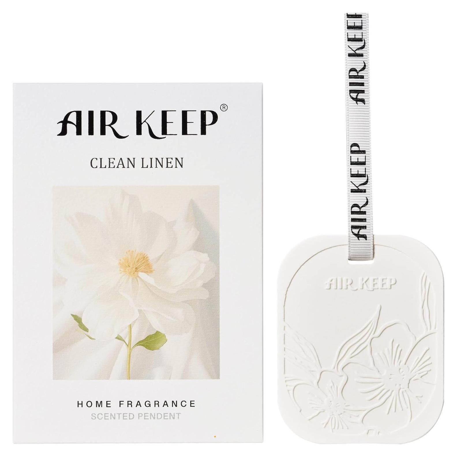 Ambientador de Auto Airkeep - Cerámica Ropa Limpia 81.9g