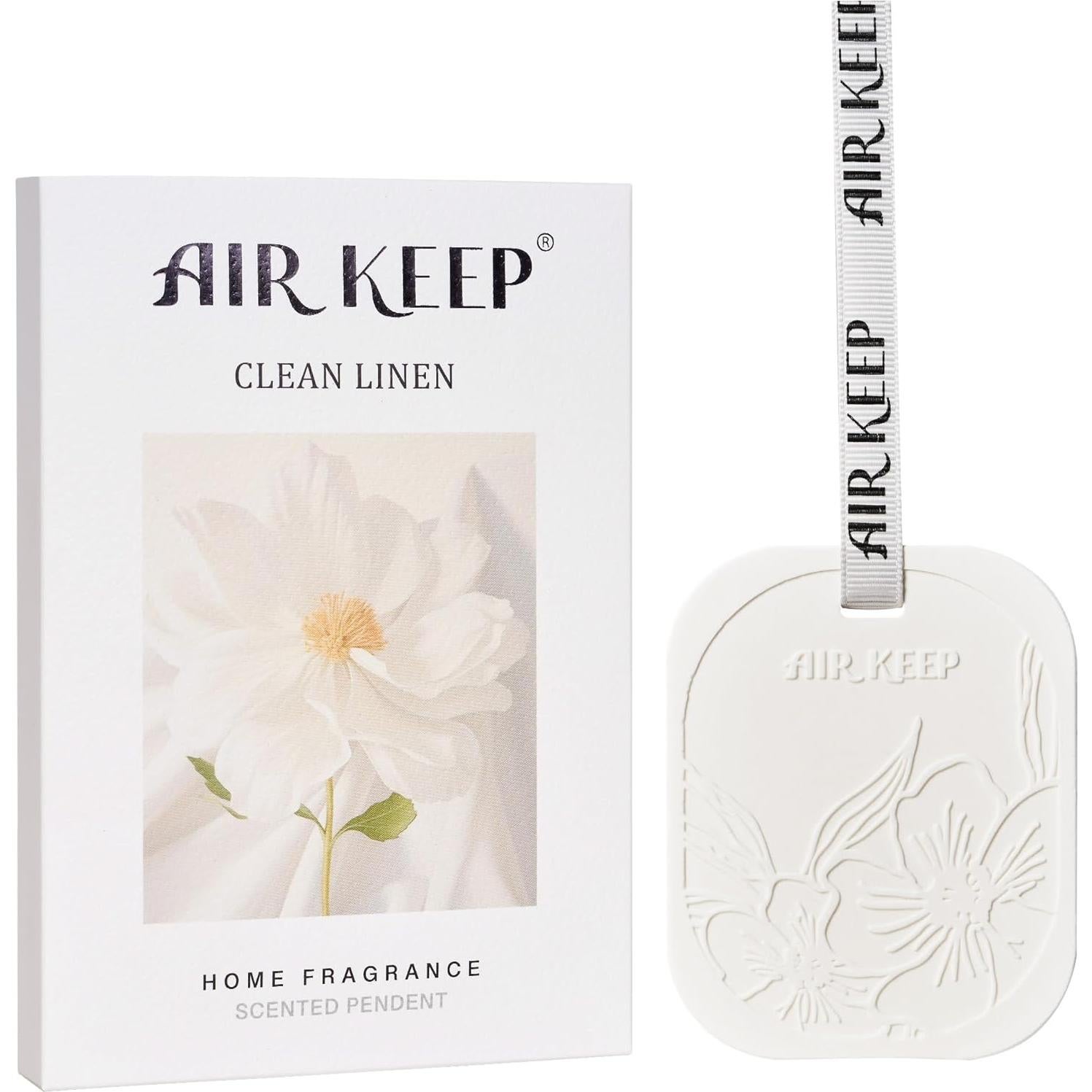 Ambientador de Auto Airkeep - Cerámica Ropa Limpia 81.9g