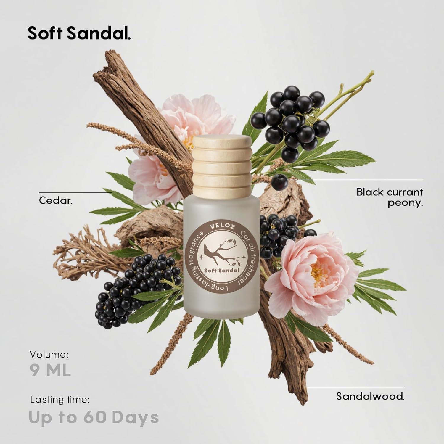 Ambientador de Auto Veloz - Difusor Aroma Sándalo Suave 9ml