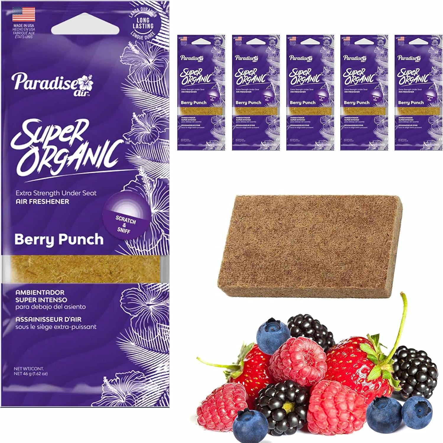 Ambientador Orgánico 6 Paraíso Berry Punch 6 Piezas