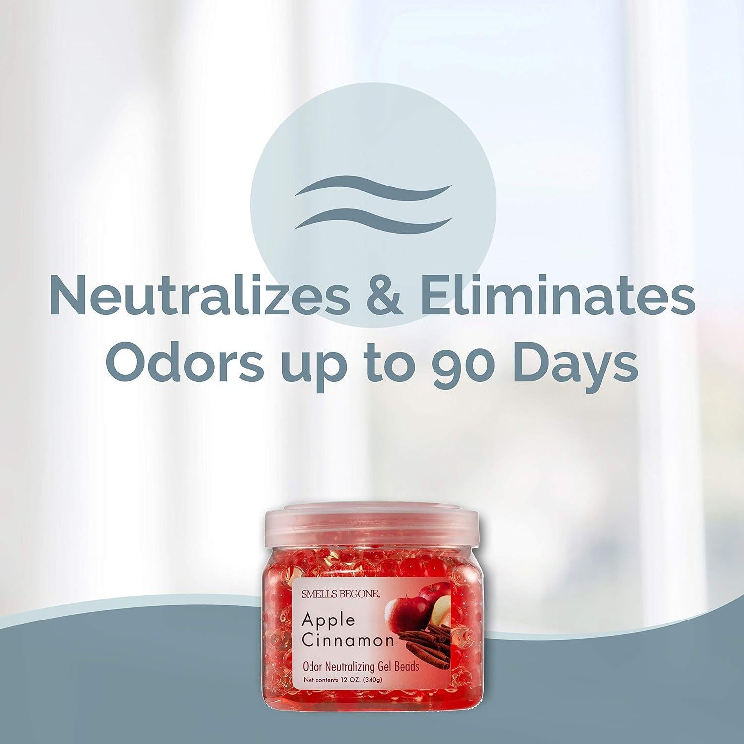 Gel Eliminador de Olores SMELLS BEGONE - Manzana y Canela - 340g