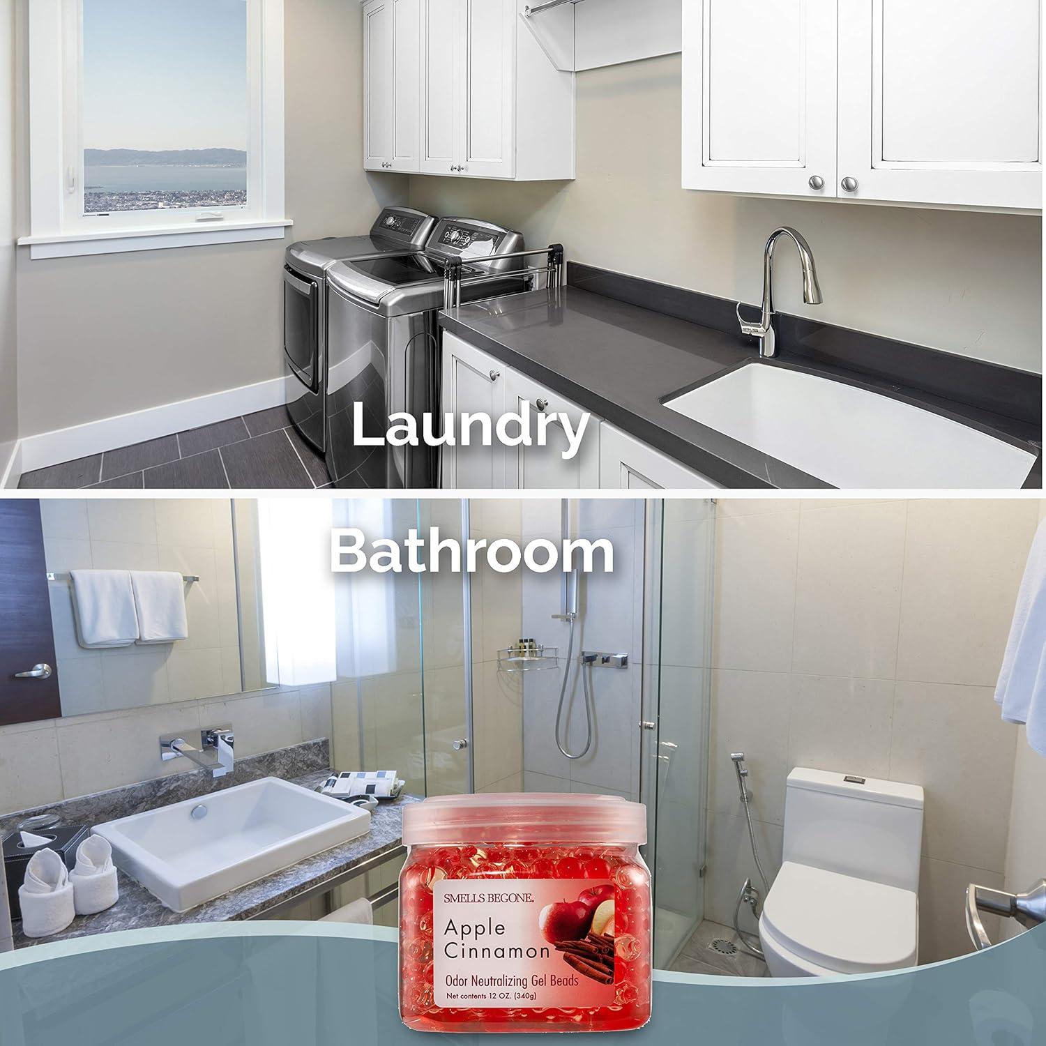 Gel Eliminador de Olores SMELLS BEGONE - Manzana y Canela - 340g