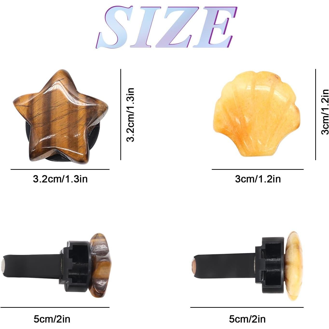 Clips de Ventilación para Auto ORIESSE, 4 Piezas Piedra Natural