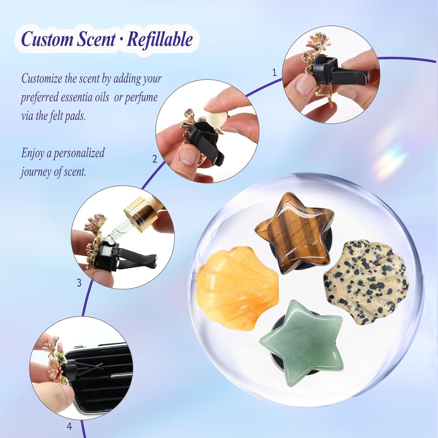 Clips de Ventilación para Auto ORIESSE, 4 Piezas Piedra Natural