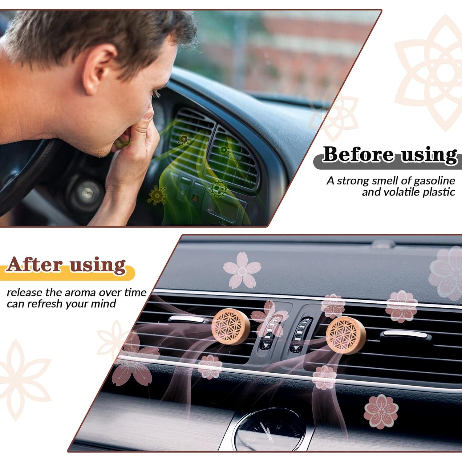 Difusores de Aceite Esencial Patelai para Automóvil - 4 Pcs Madera