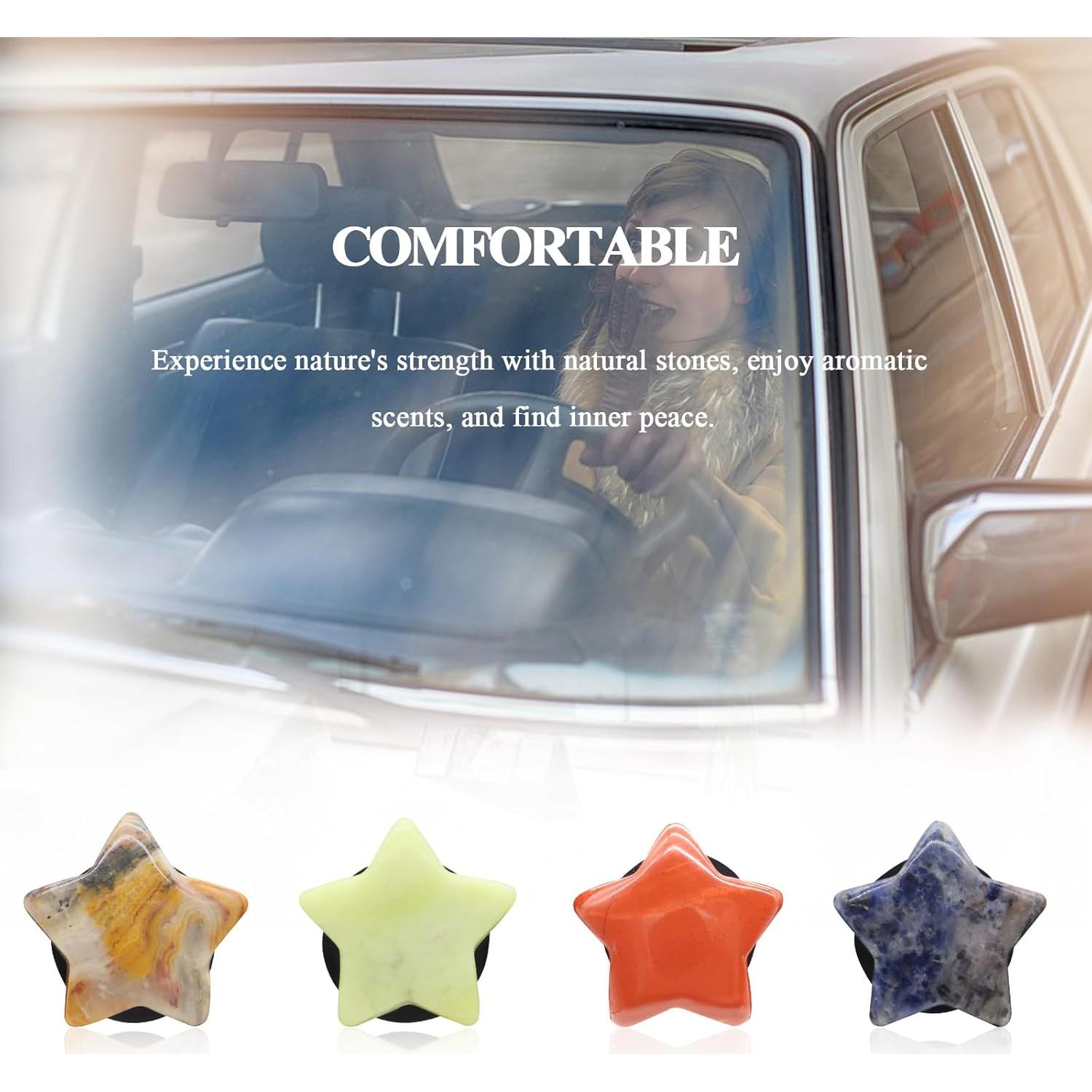 Clips de Ventilación para Ambientador de Auto ORIESSE, 4 Piezas de Piedra Natural