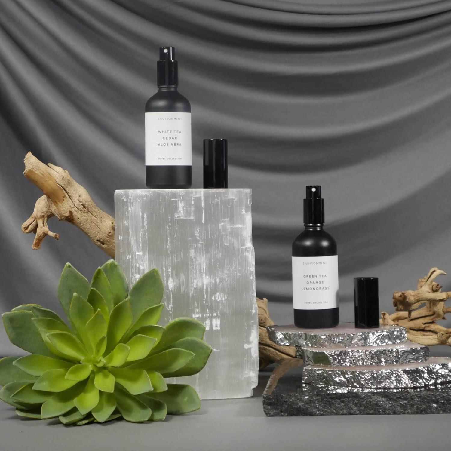 Ambientador Spray de Habitación Stone Candles 100ml - Té Blanco, Cedro, Aloe Vera