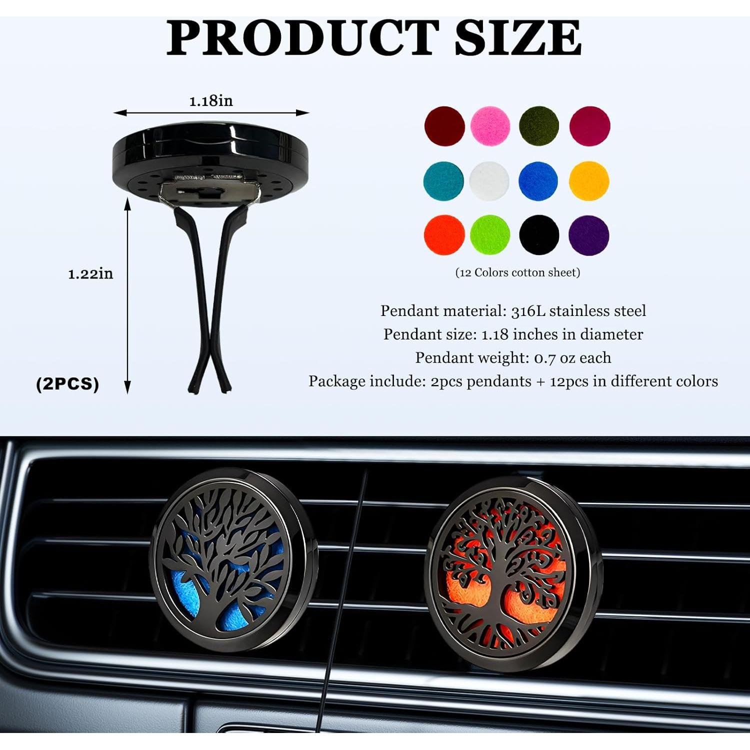 2 Clips de Ventilación KVAEY para Difusor de Auto - Negro