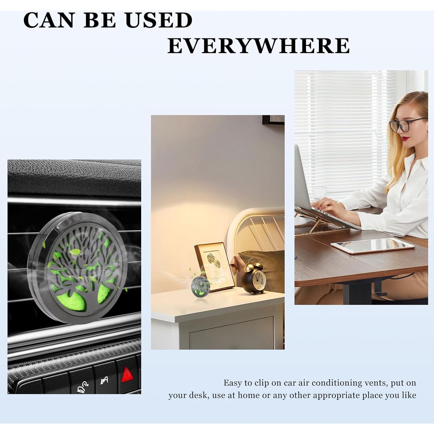 2 Clips de Ventilación KVAEY para Difusor de Auto - Negro