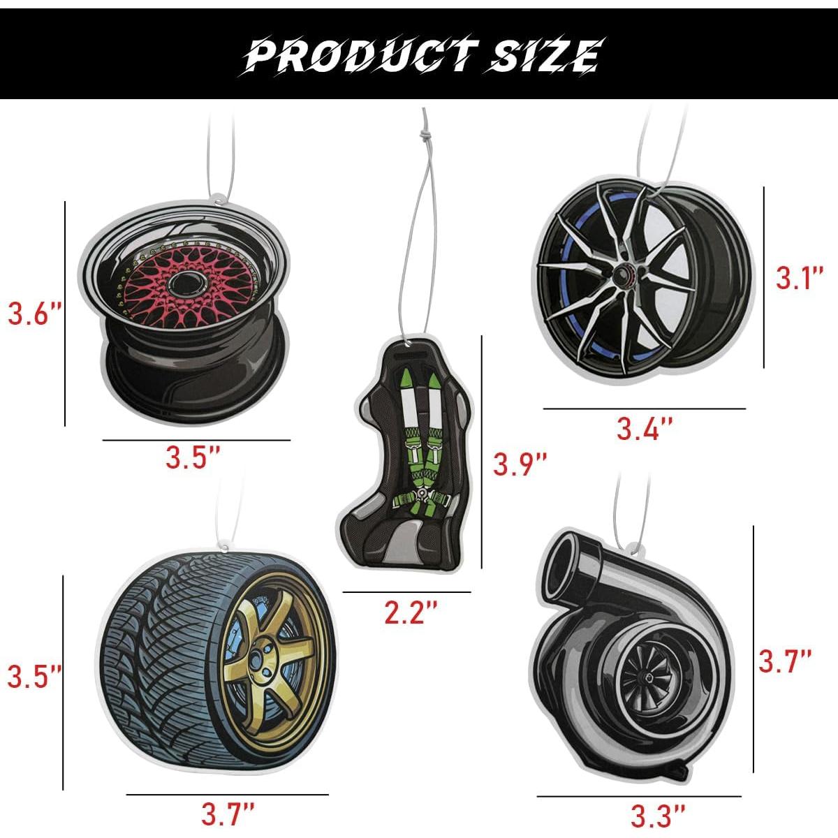 Ambientador de Auto Colgante Ohleats 5 PCS Aromatizante Negro