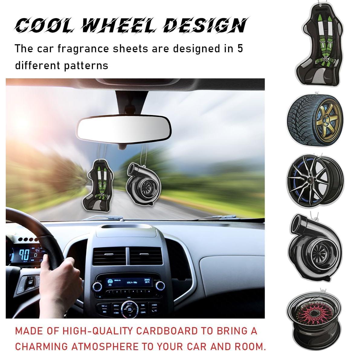 Ambientador de Auto Colgante Ohleats 5 PCS Aromatizante Negro