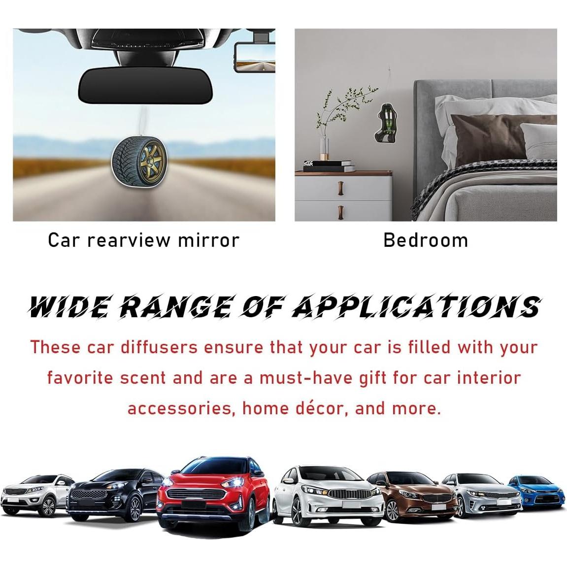 Ambientador de Auto Colgante Ohleats 5 PCS Aromatizante Negro