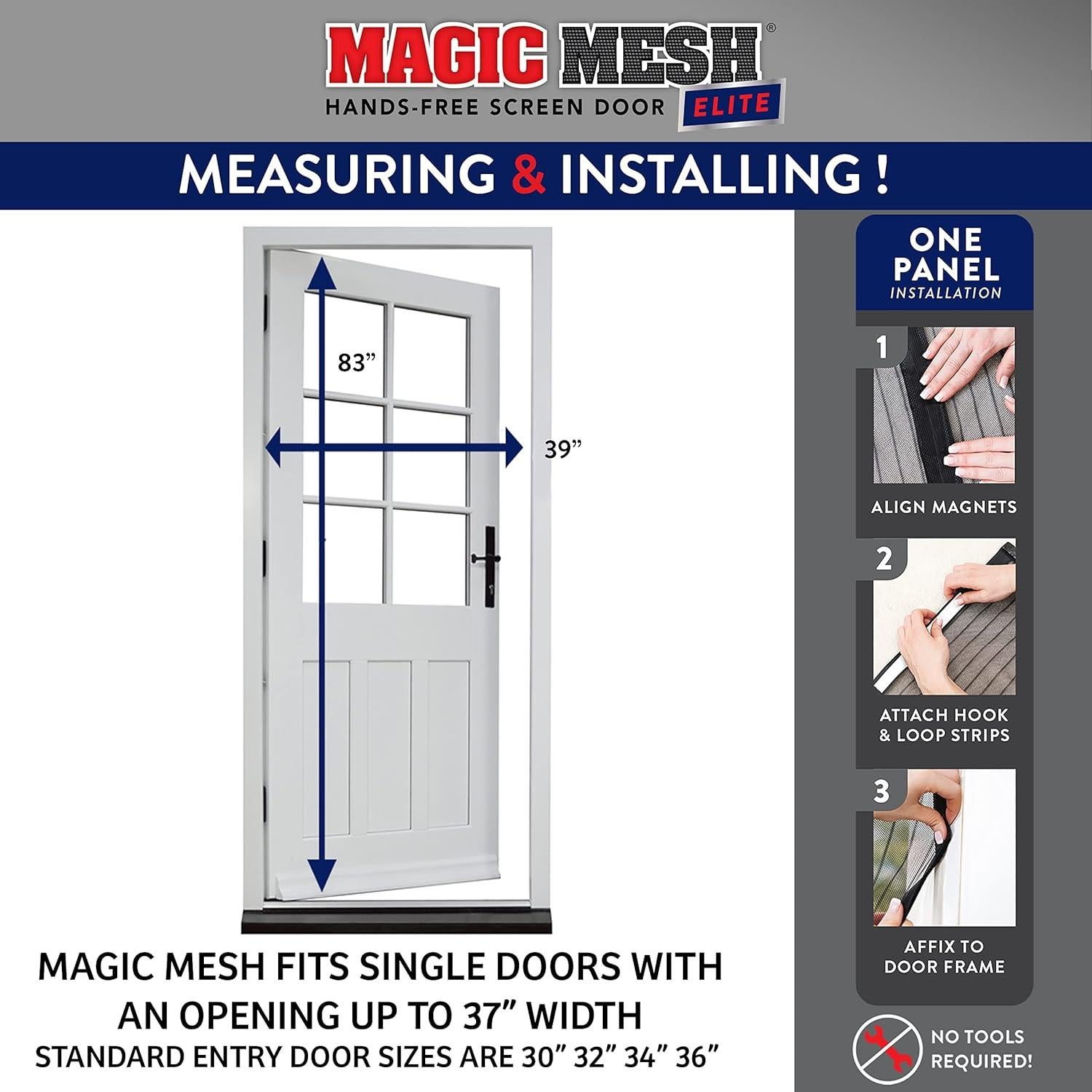 Magic Mesh Elite | Pantalla Magnética para Puerta 83x39cm