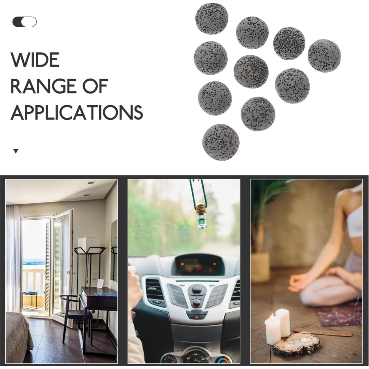 20 Piedras Difusoras de Aceite Esencial Baluue 1.57 cm Grises