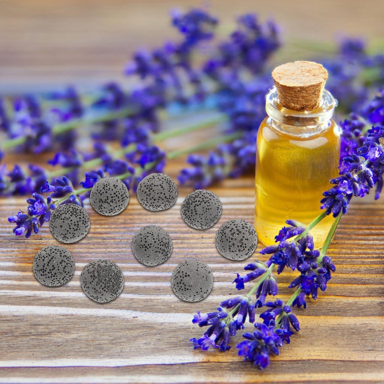 20 Piedras Difusoras de Aceite Esencial Baluue 1.57 cm Grises