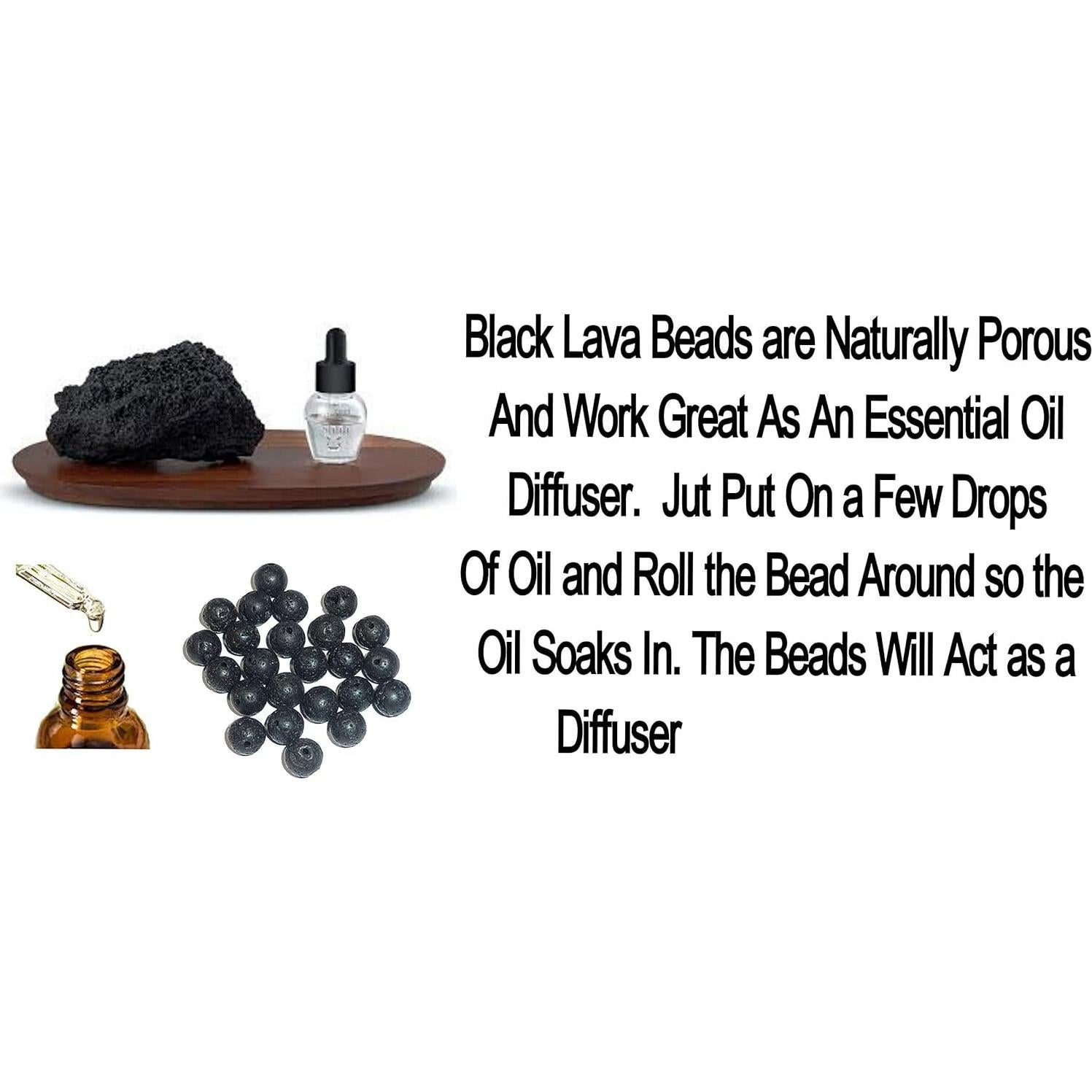 Cazador de Sol de Aromaterapia 30mm - Cristal y Lava Negra