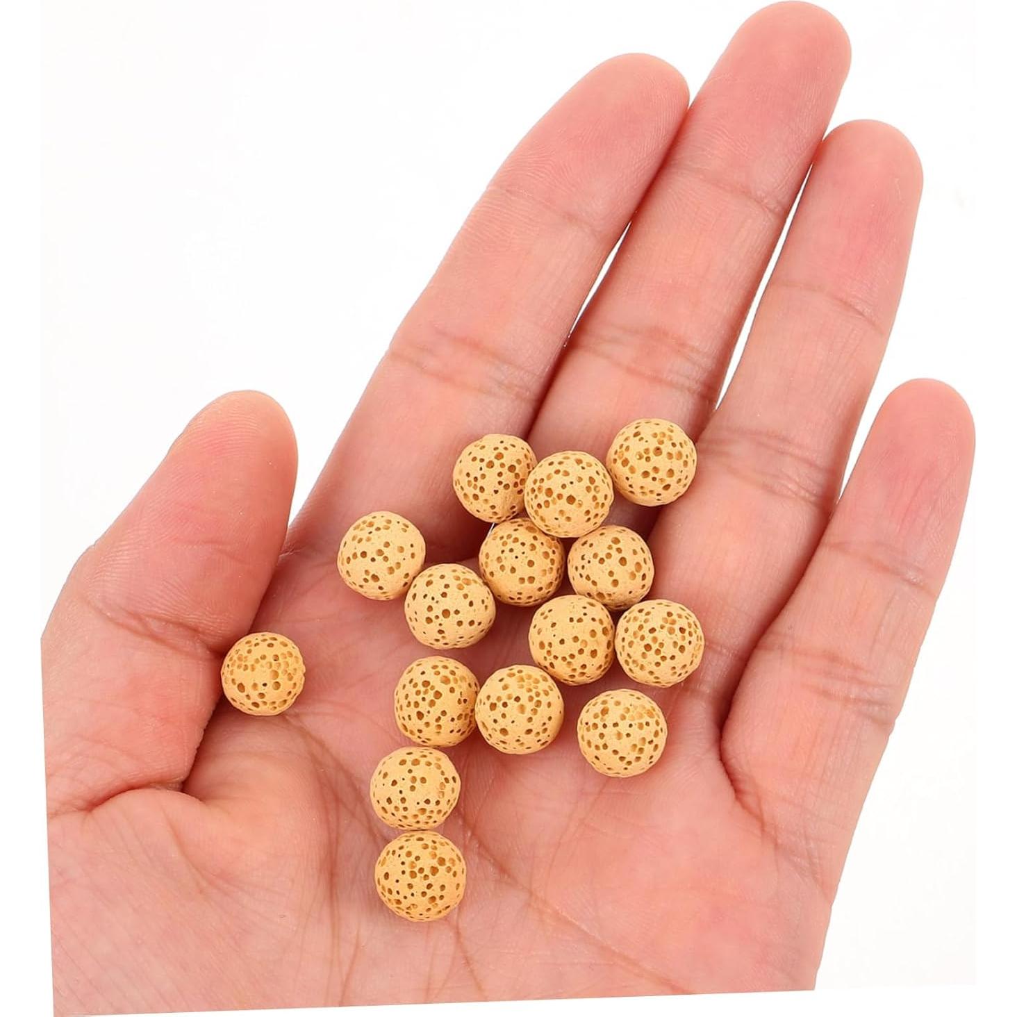 Cabilock 50 Pcs Perlas de Lava Volcánica para Aromaterapia