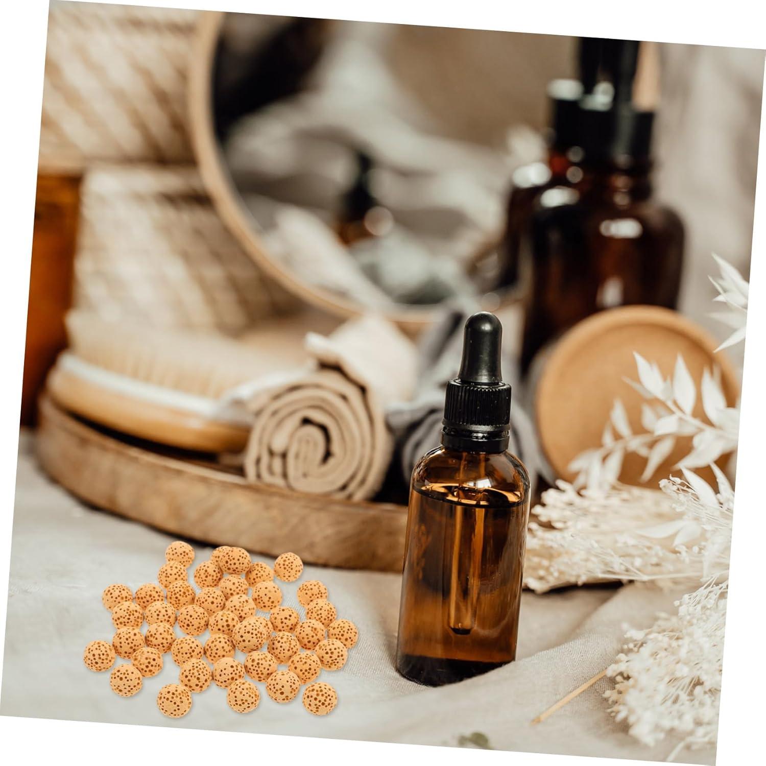 Cabilock 50 Pcs Perlas de Lava Volcánica para Aromaterapia
