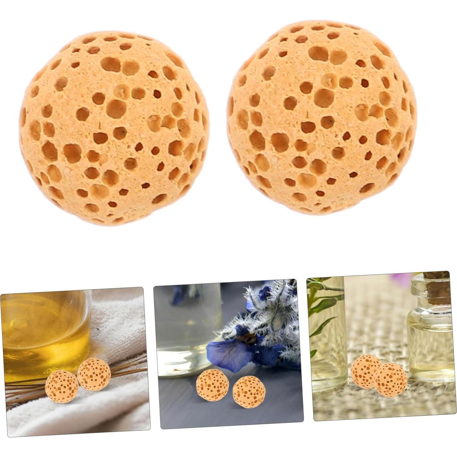 Cabilock 50 Pcs Perlas de Lava Volcánica para Aromaterapia