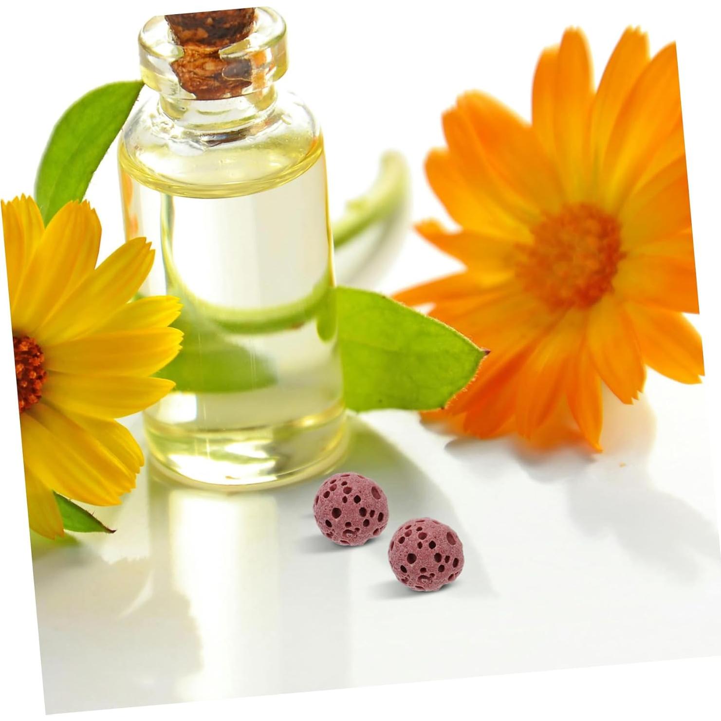 20 Perlas de Roca Volcánica Natural para Aromaterapia Automotriz