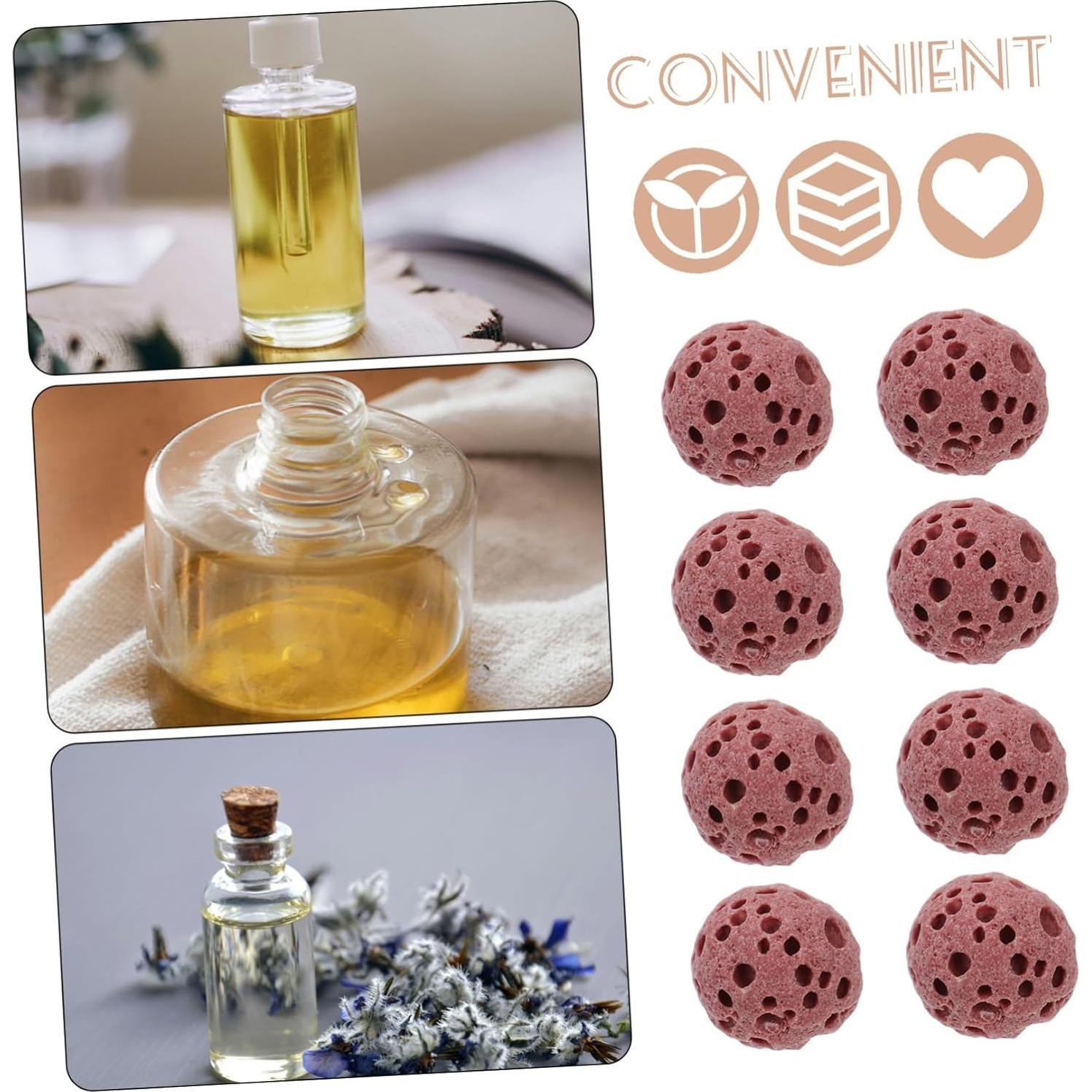 20 Perlas de Roca Volcánica Natural para Aromaterapia Automotriz