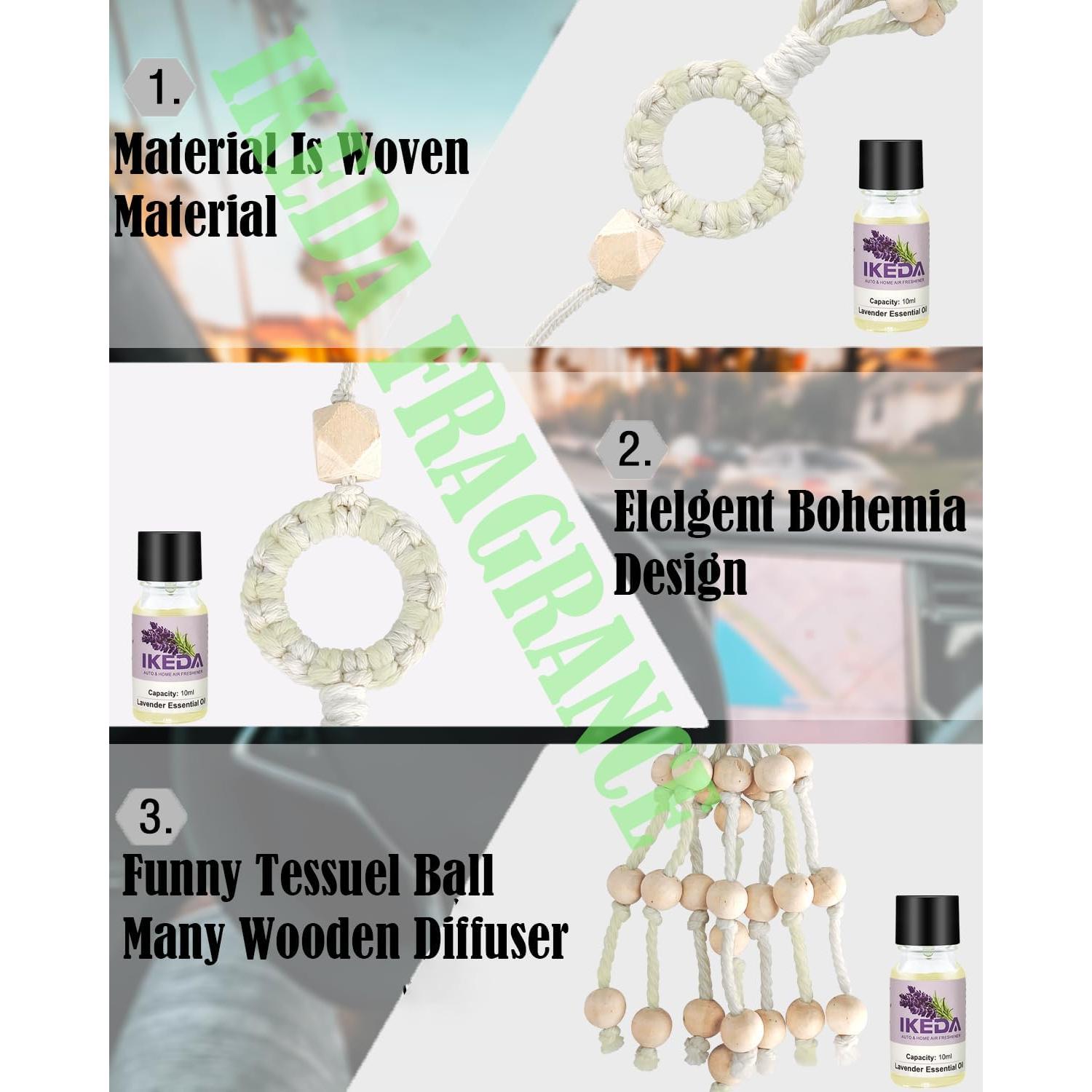 Ambientador para coche Ikeda, aroma a lavanda, 10ml