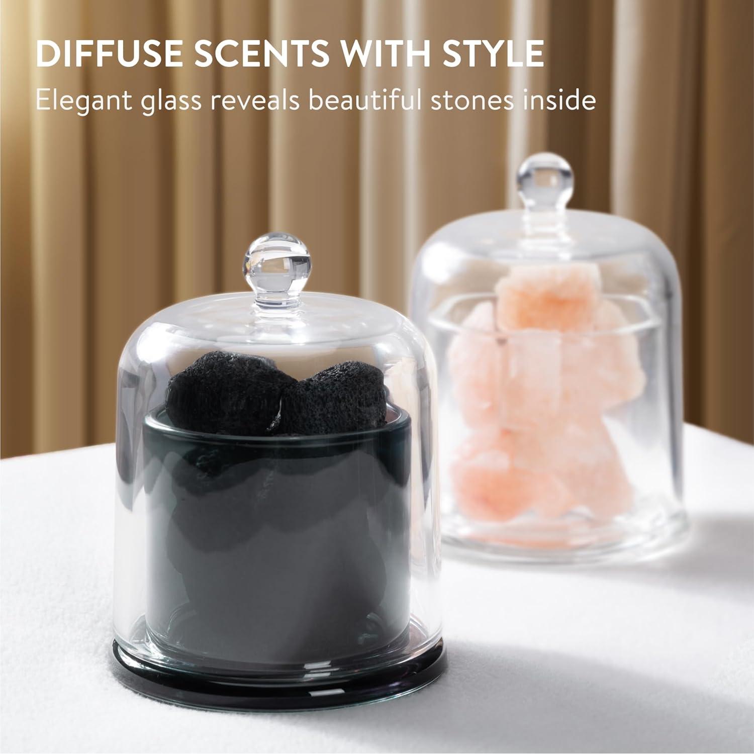 Difusor de Aromaterapia Navaris con Piedras de Lava Negras