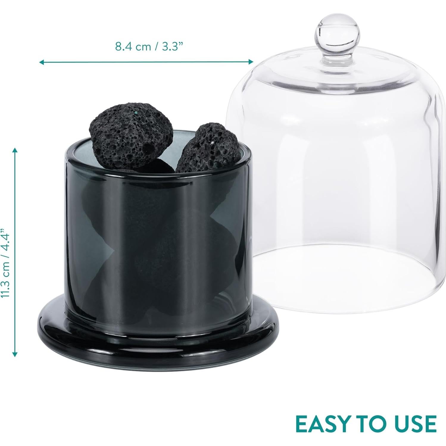 Difusor de Aromaterapia Navaris con Piedras de Lava Negras