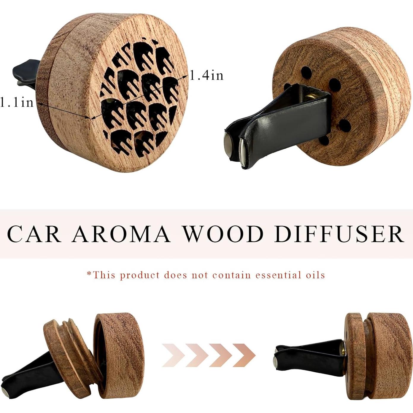 Difusor de Aceite Esencial de Madera KVAEY - 2 Piezas