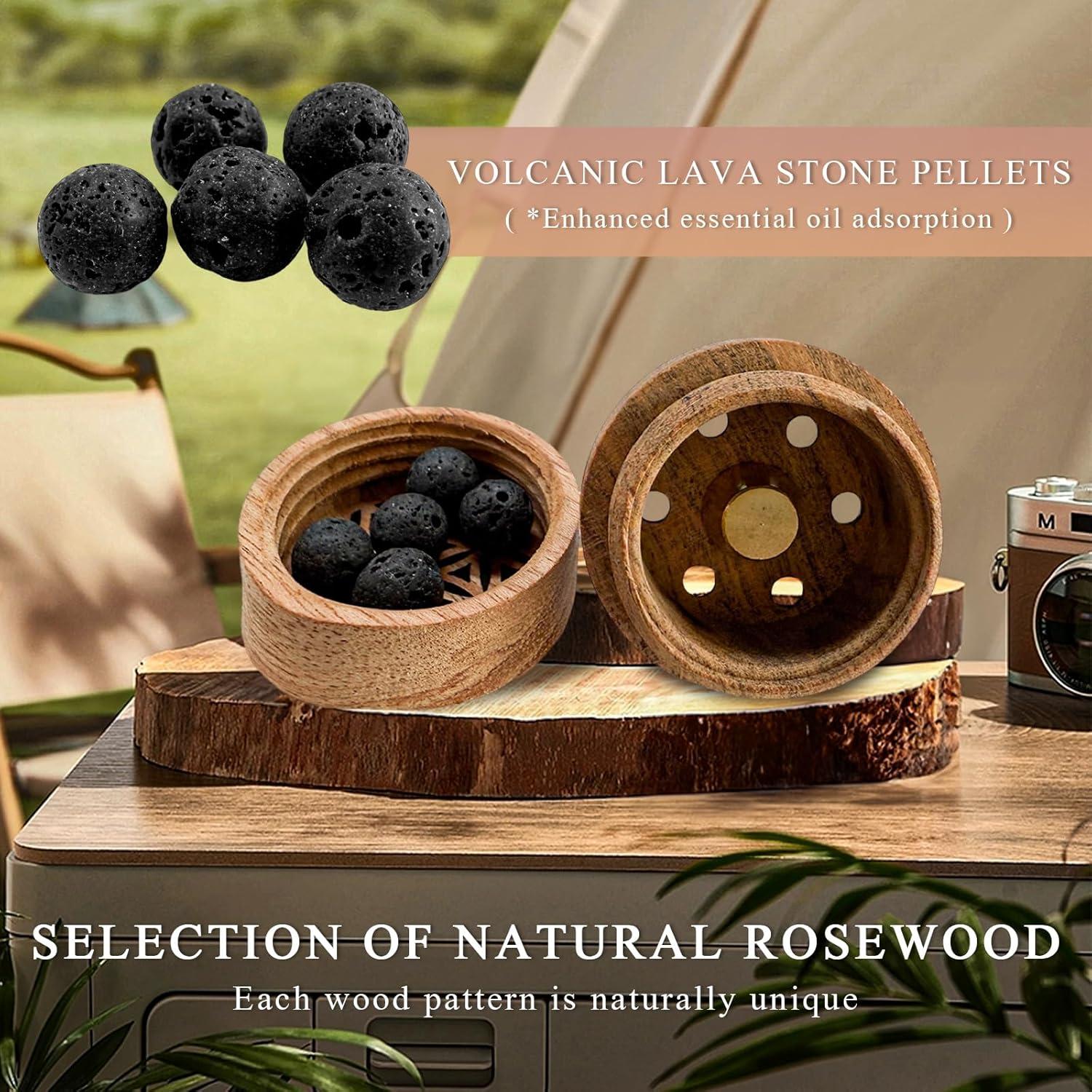 Difusor de Aceite Esencial de Madera KVAEY - 2 Piezas