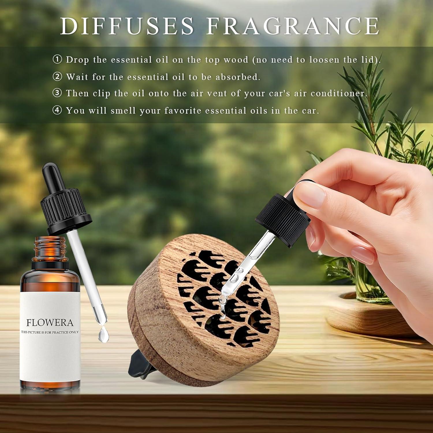 Difusor de Aceite Esencial de Madera KVAEY - 2 Piezas