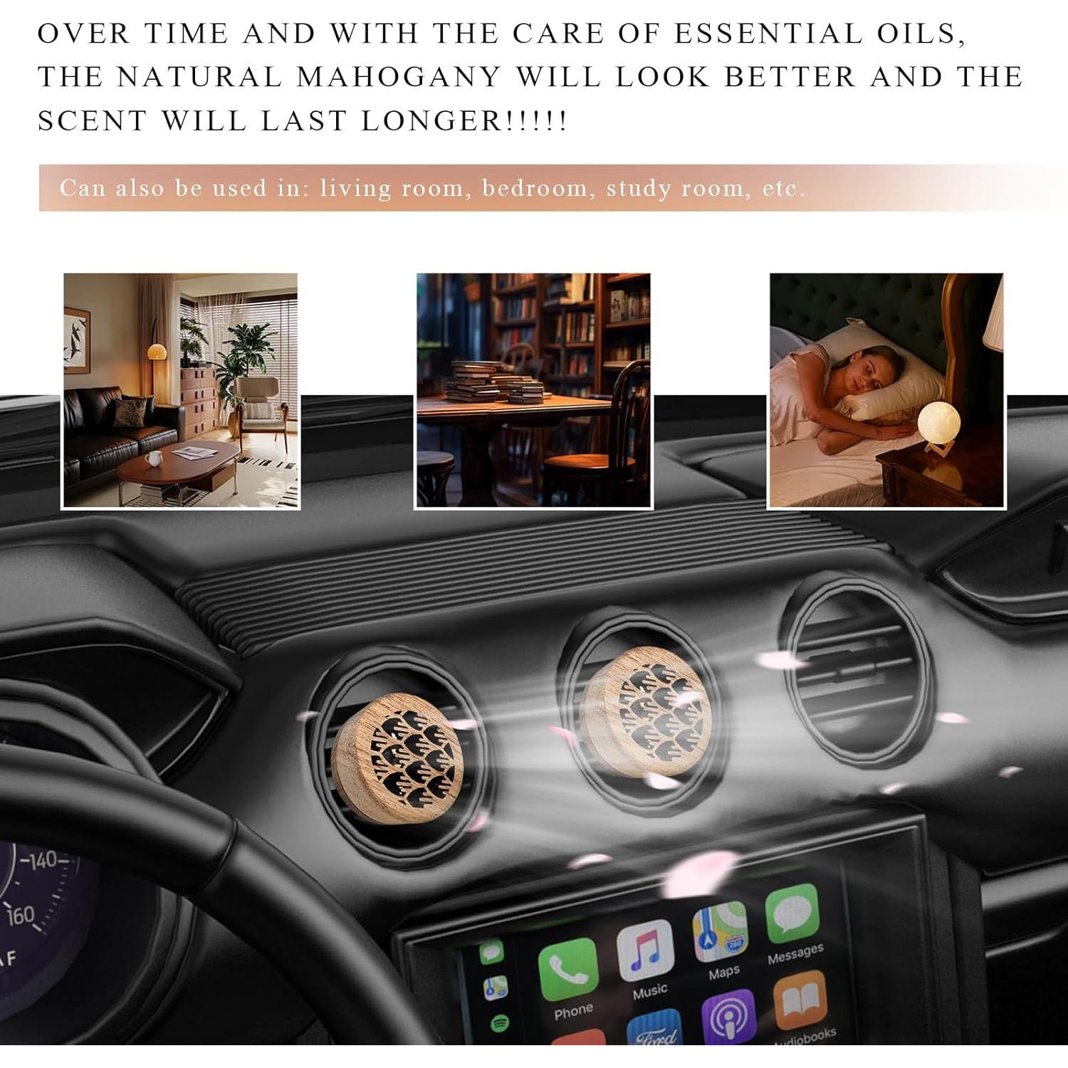 Difusor de Aceite Esencial de Madera KVAEY - 2 Piezas