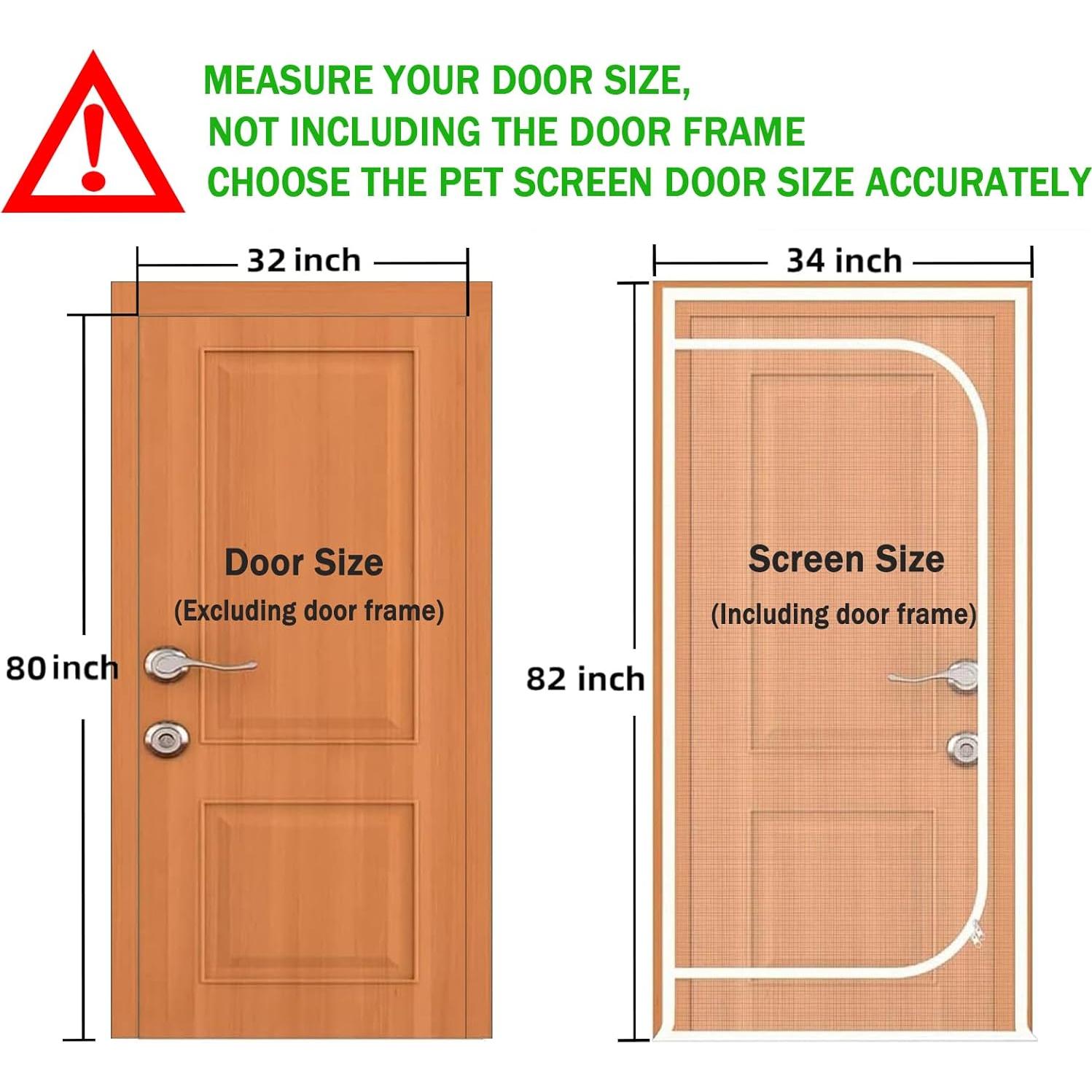 Puerta de Pantalla para Gatos QWR 32x80 cm Reforzada con Cremallera