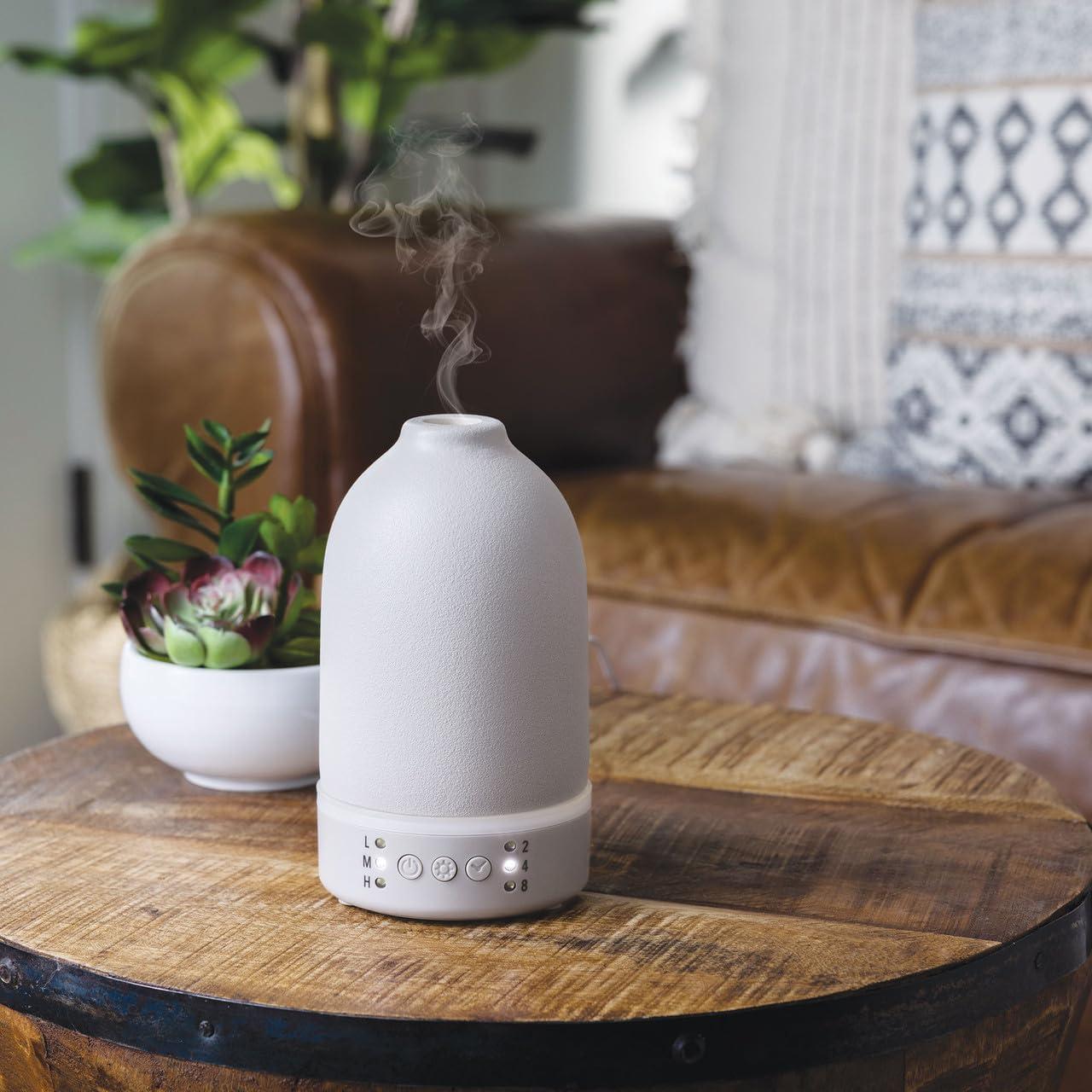 Difusor de Aceite Esencial Airome de Piedra 100ml LED Gris