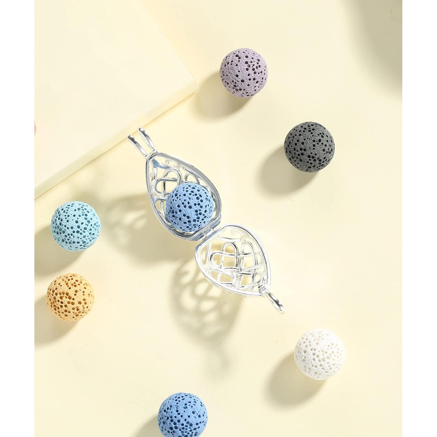 Collar Difusor de Aromaterapia Infuseu con 7 Piedras de Lava 61 cm