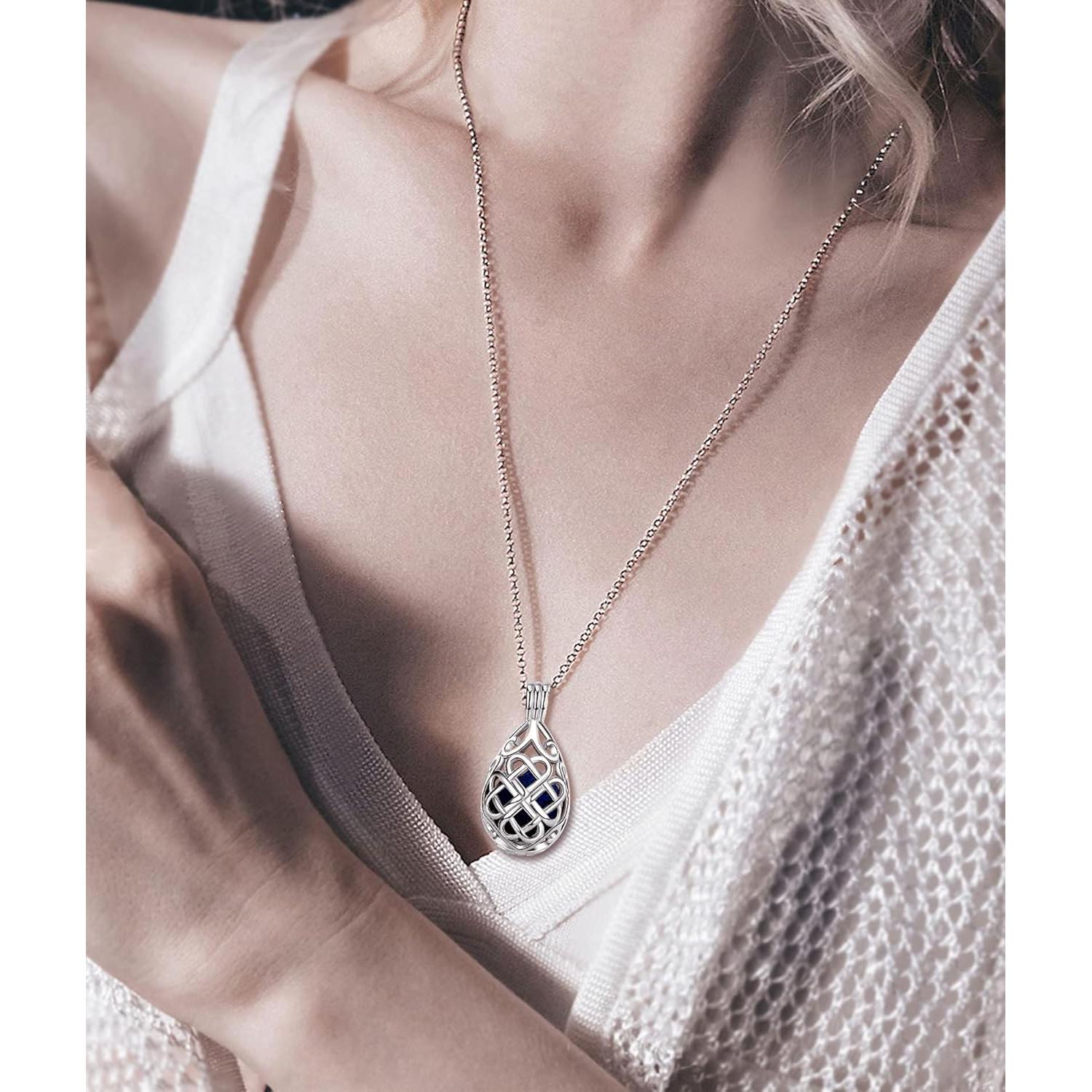 Collar Difusor de Aromaterapia Infuseu con 7 Piedras de Lava 61 cm