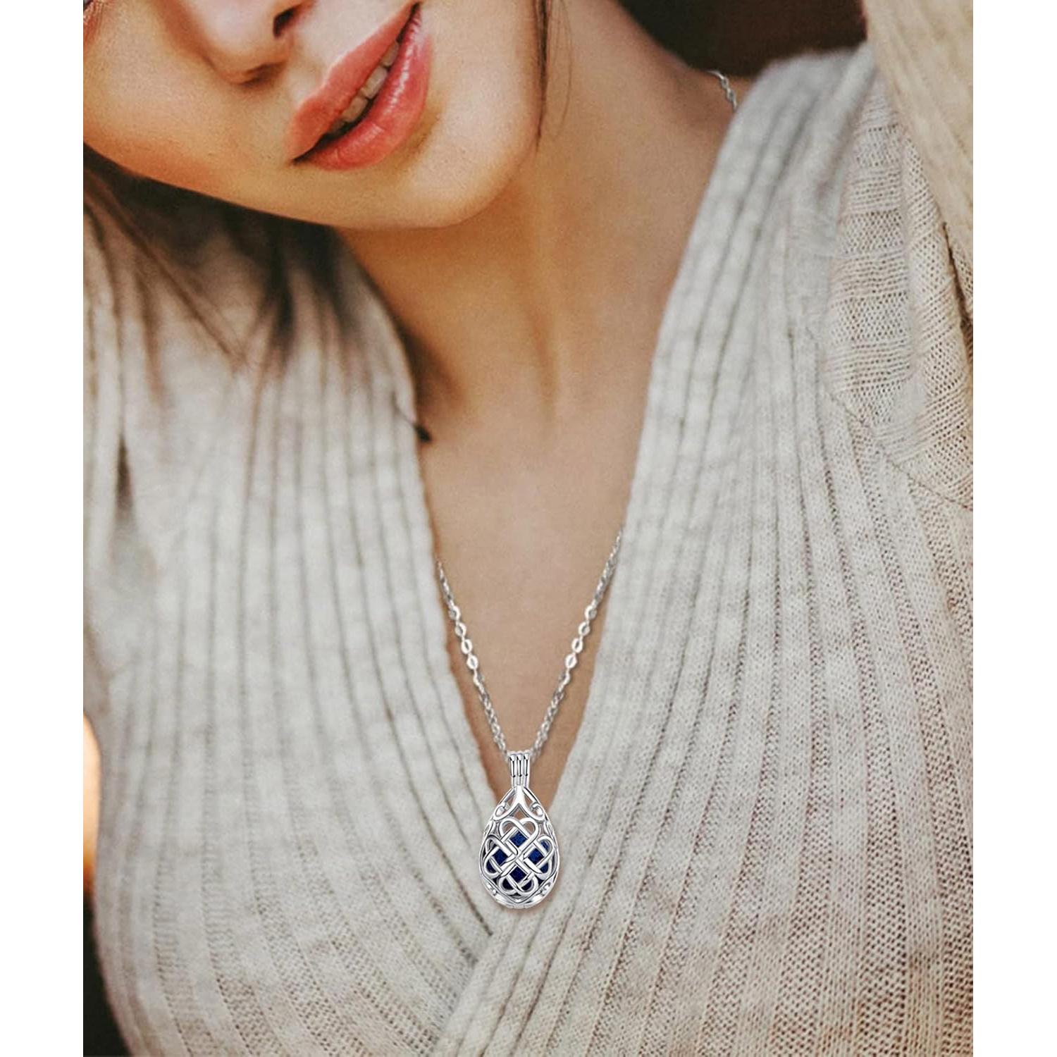 Collar Difusor de Aromaterapia Infuseu con 7 Piedras de Lava 61 cm