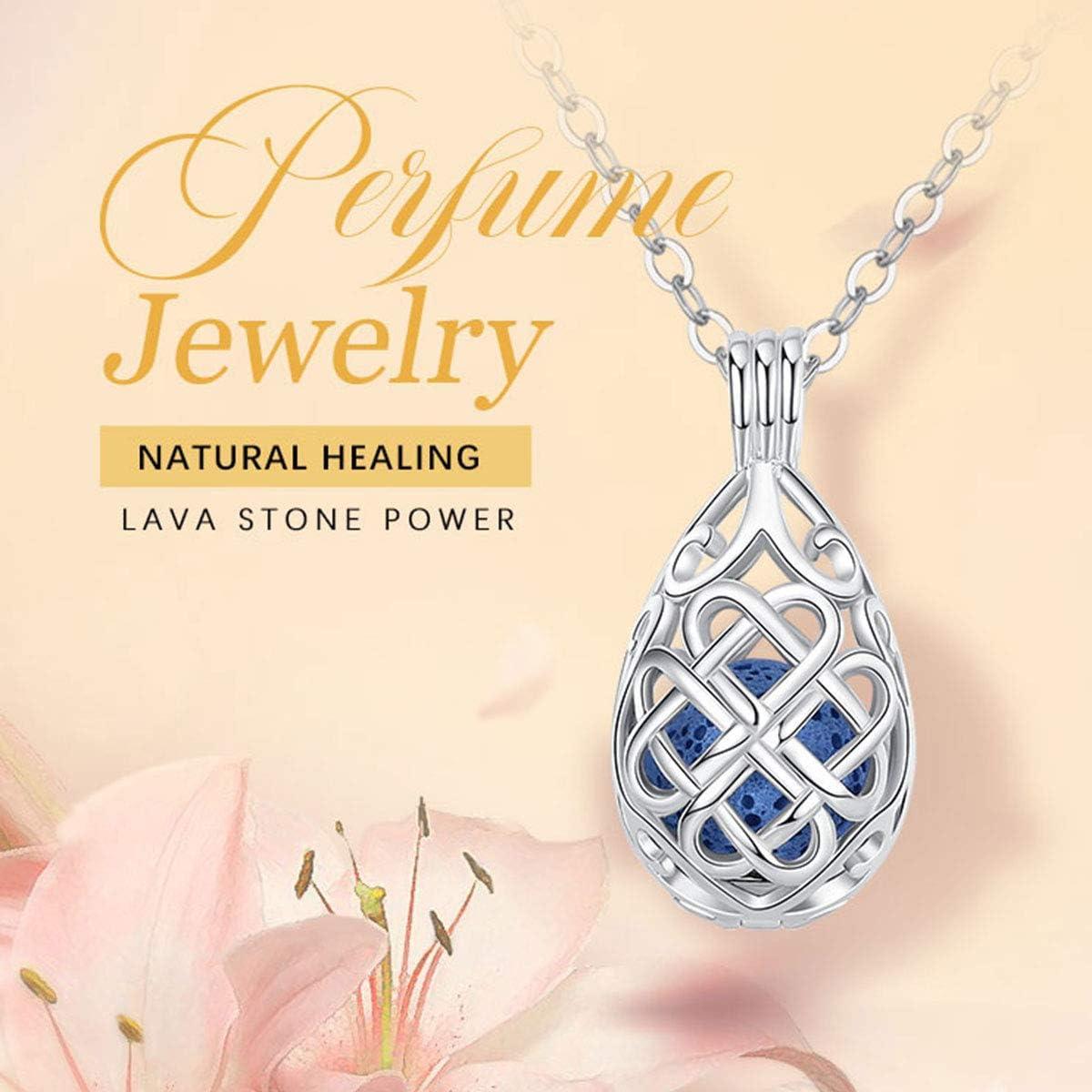 Collar Difusor de Aromaterapia Infuseu con 7 Piedras de Lava 61 cm