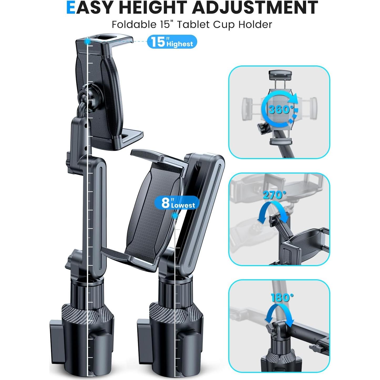 Soporte para Tableta eSamcore en Portavasos Auto Ajustable